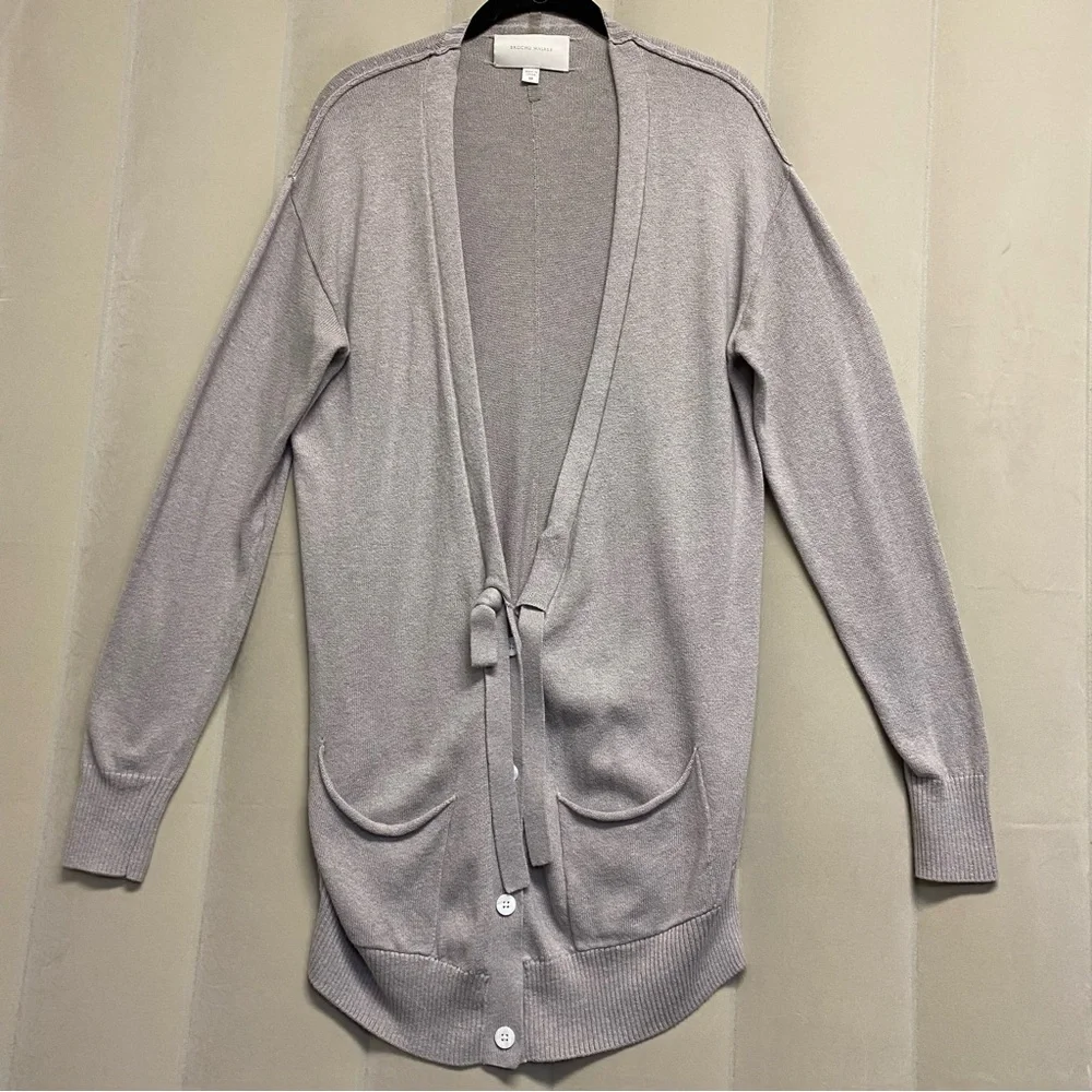 Brochu Walker Women’s Sweater Cardigan Medium Cotton Cashmere Quiet Luxury